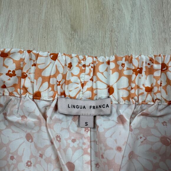 Lingua Franca Floral Daisy Retro 70s Playful Cottage Core Wide Leg Pants Small - Picture 9 of 16